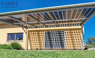 Outdoor Double Glass Solar Pergola